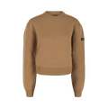 Balenciaga Cropped Wool Sweater "Dark Beige"