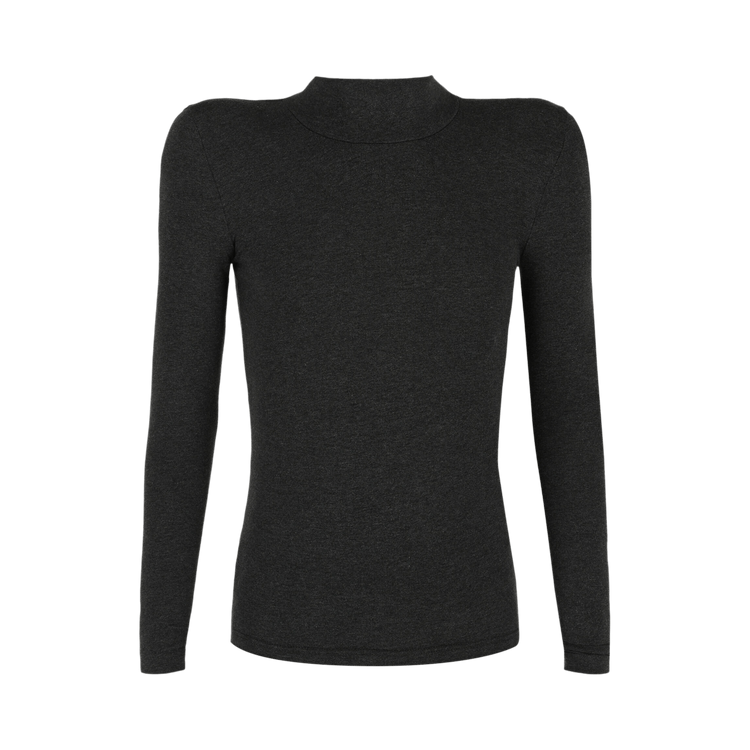 Balenciaga Slub Knit Top "Dark Heather Grey"