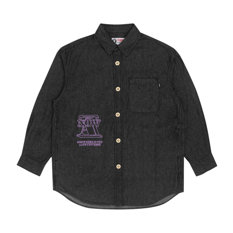 AAPE Logo Embroidered Shirt "Black/Light"