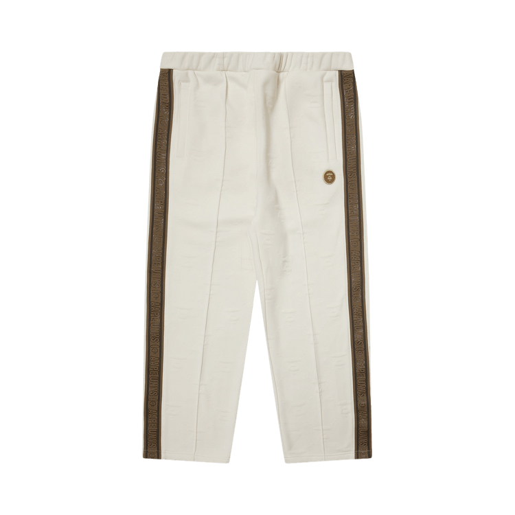 AAPE Moonface Pintuck Track Pants "Ivory"