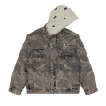 AAPE Moonface Panelled Hooded Denim Jacket "Purple/Light"