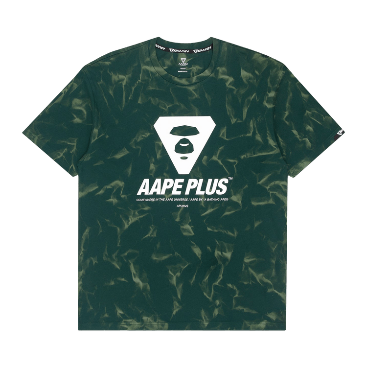 AAPE Moonface Printed Tee "Green/White"