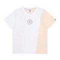 AAPE Moonface Embossed Panelled Tee "White"