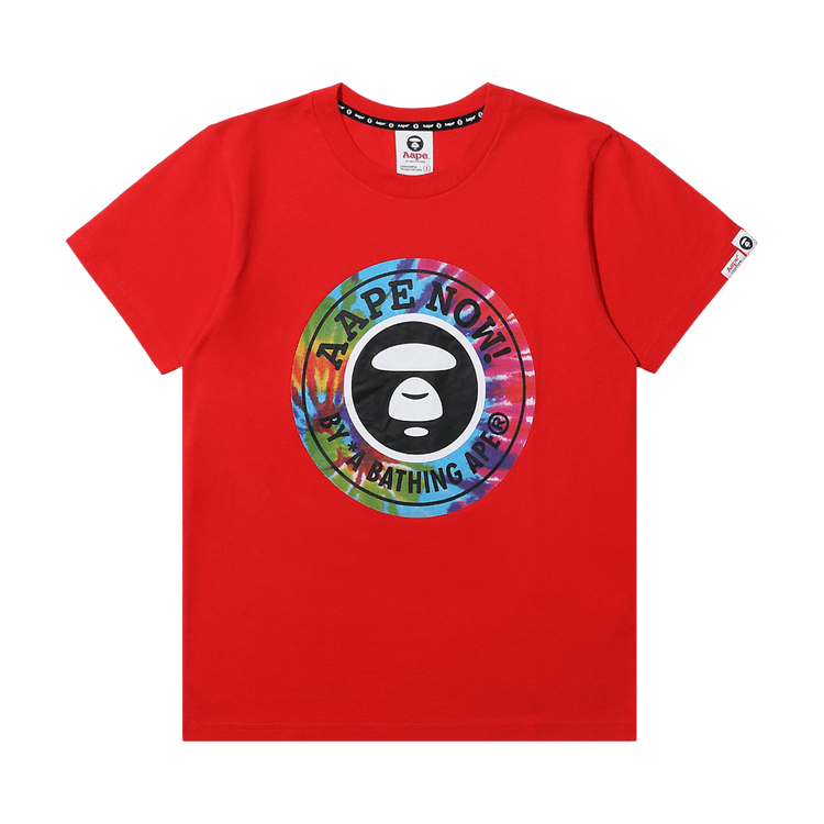 AAPE Tie-Dye Logo Tee "Red/Light"