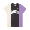 AAPE Moonface Spliced Tee "Grey/Dark"
