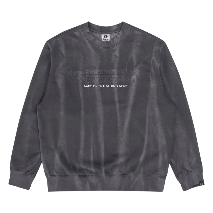 AAPE Embroidered Tie-Dye Sweatshirt "Grey/Black"