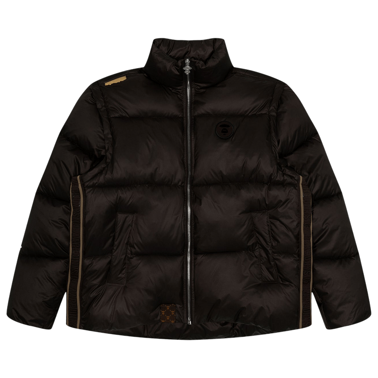 AAPE Moonface Patch Reversible Puffer Jacket "Brown"