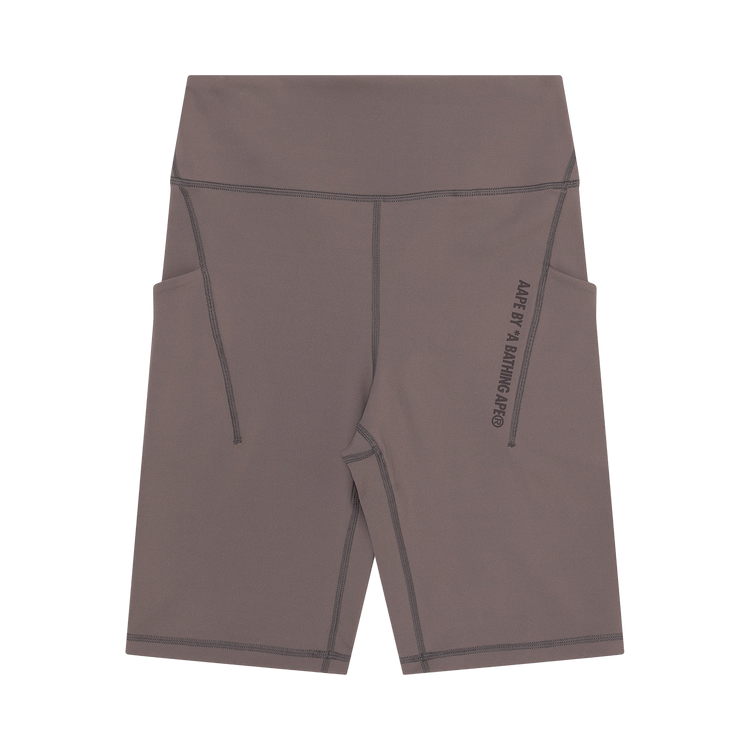 AAPE Moonface Printed Biker Shorts "Beige"