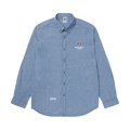 AAPE Moonface Patch Button-Down Shirt "Blue"