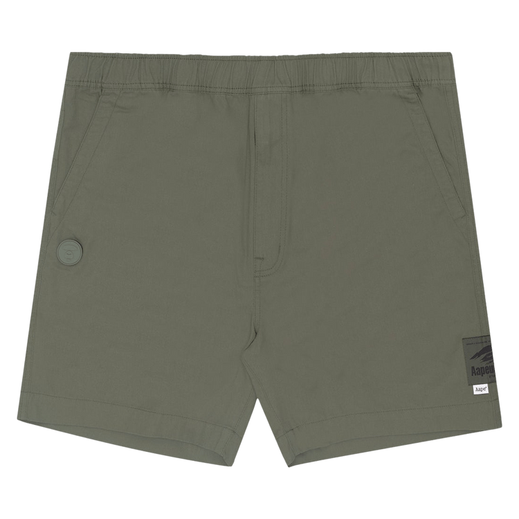 AAPE Moonface Track Shorts "Khaki/Dark"