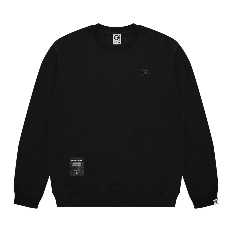 AAPE Moonface Logo Crew Neck Sweatshirt "Black"