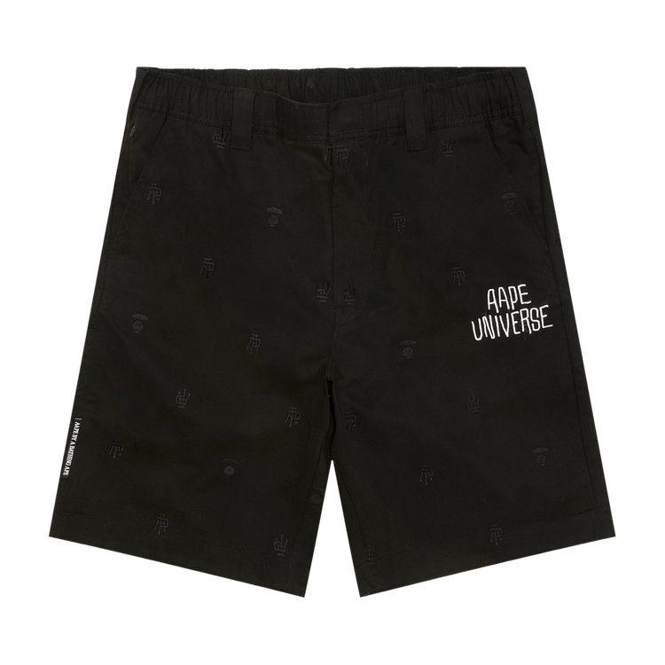 AAPE Unvs Moonface Logo Shorts "Black"