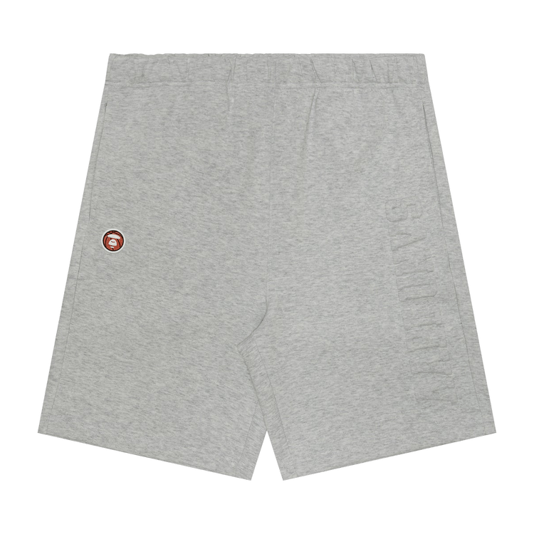 AAPE Moonface Patch Sweat Shorts "White/Heather"