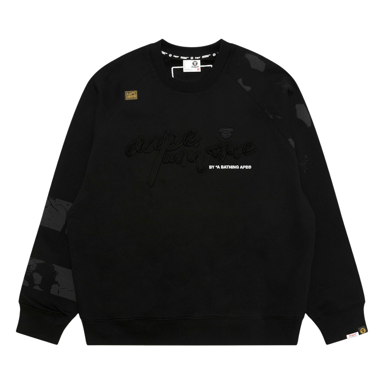 AAPE Unvs Embroidered Sweatshirt "Black"