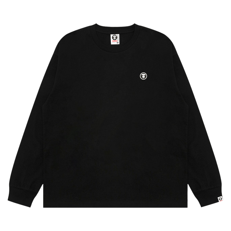 AAPE Moonface Logo Long Sleeve Tee "Black"