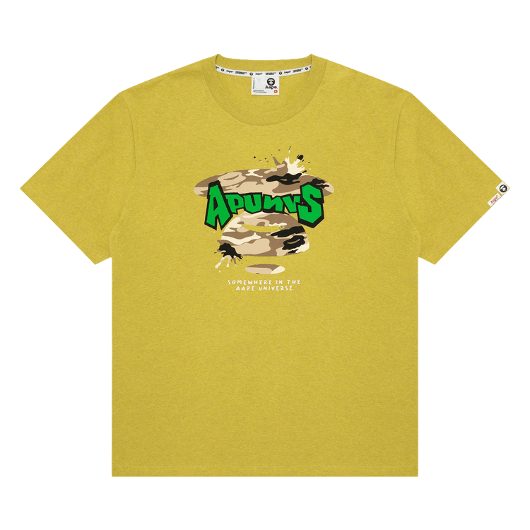 AAPE Unvs Graphic Tee "Yellow/Heather"
