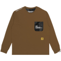 AAPE Moonface Reversible Camo Long-Sleeve Tee "Brown/Light"