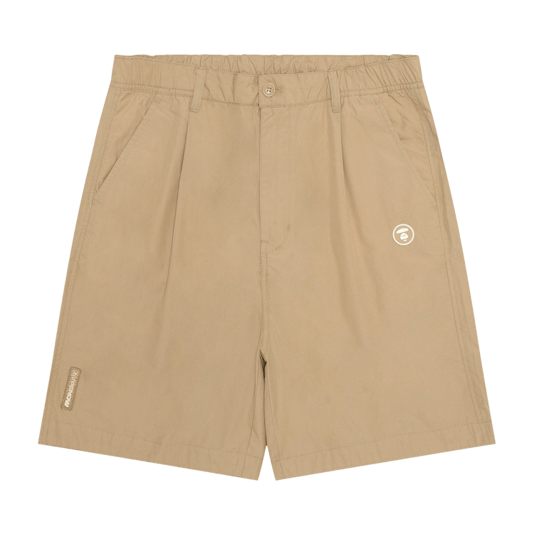 AAPE Now Moonface Logo Shorts "Beige"