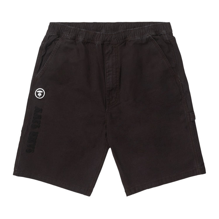 AAPE Moonface Embroidered Carpenter Shorts "Black/Light"