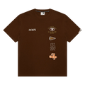 AAPE Unvs Multi-Logo Tee "Brown"