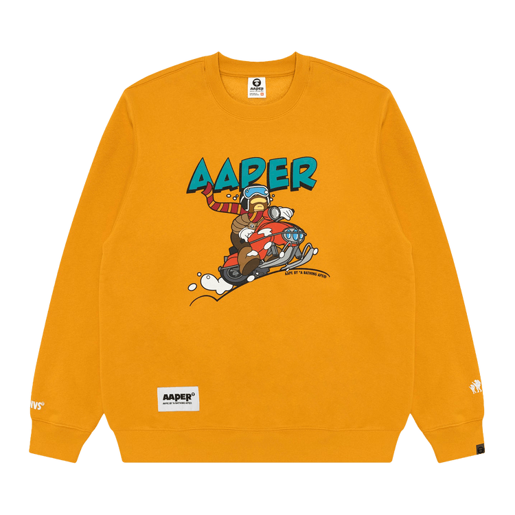 AAPE r Crew Neck Sweatshirt "Yellow/Dark"