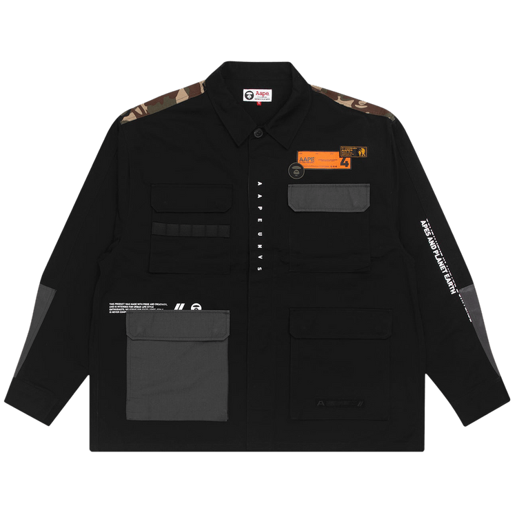 AAPE Moonface Military Shirt "Black"