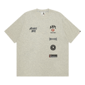 AAPE Moonface Logo Tee "White/Heather"