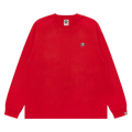 AAPE Moonface Logo Long Sleeve Tee "Orange/Red"