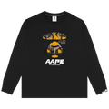 AAPE Moonface Camo Graphic Long-Sleeve Tee "Black"