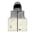 AAPE Moonface Hooded Gradient Down Vest "White/Silver"
