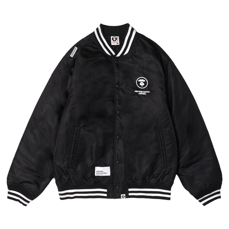 AAPE Moonface Patch Bomber Jacket "Black"