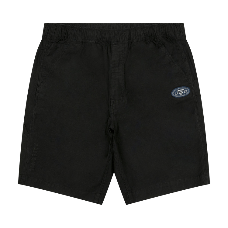 AAPE Unvs Moonface Logo Patch Shorts "Black"