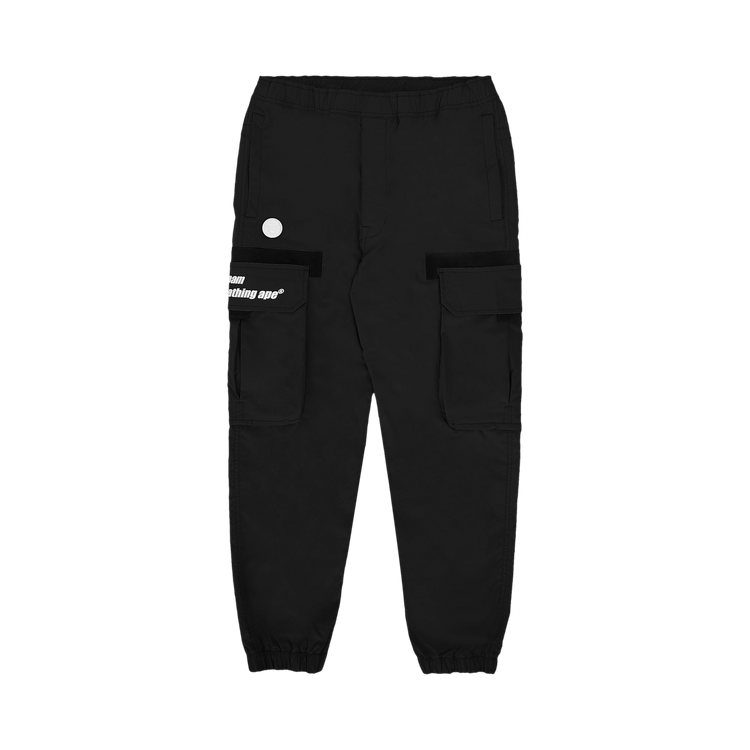 AAPE Moonface Patch Cargo Track Pants "Black"