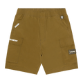 AAPE Now Moonface Logo Cargo Shorts "Green/Brown"