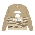 AAPE Moonface Crew Neck Sweatshirt "Beige"