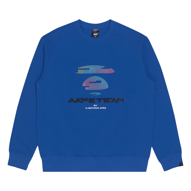 AAPE Moonface Gradient Graphic Sweatshirt "Blue"