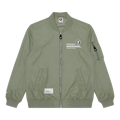 AAPE Moonface Patch Zip-Up Bomber Jacket "Khaki/Light"
