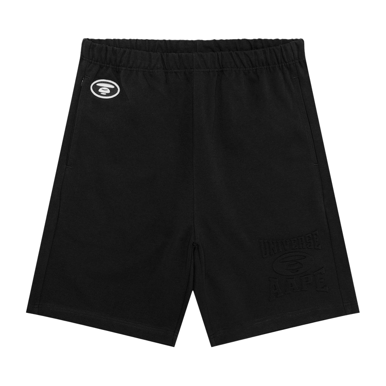 AAPE Unvs Moonface Logo Sweat Shorts "Black"