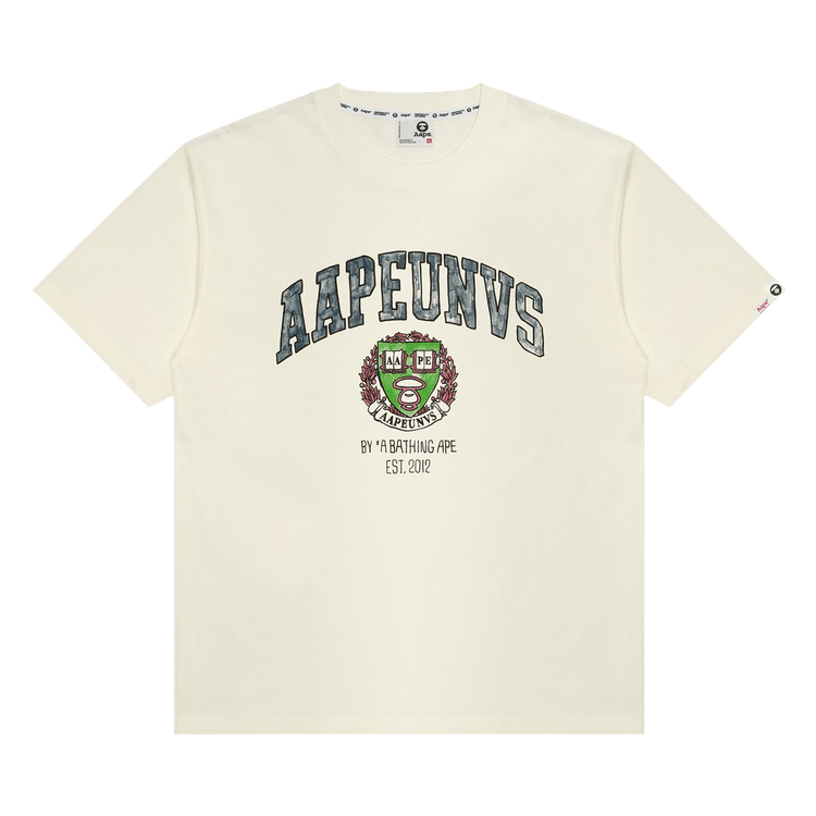 AAPE Unvs College Tee "Ivory"