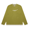 AAPE Now Moonface Logo Long Sleeve Tee "Green/Heather"