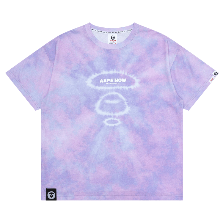 AAPE Moonface Tie-Dye Tee "Purple/Light"