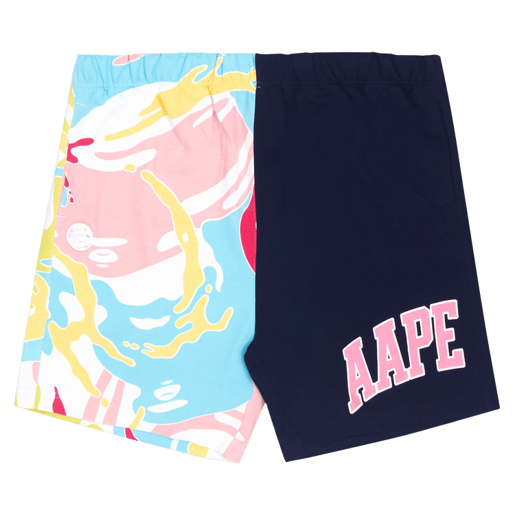 AAPE Panelled Sweat Shorts "Navy"