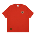 AAPE Embroidered Logo Tee "Orange/Dark"