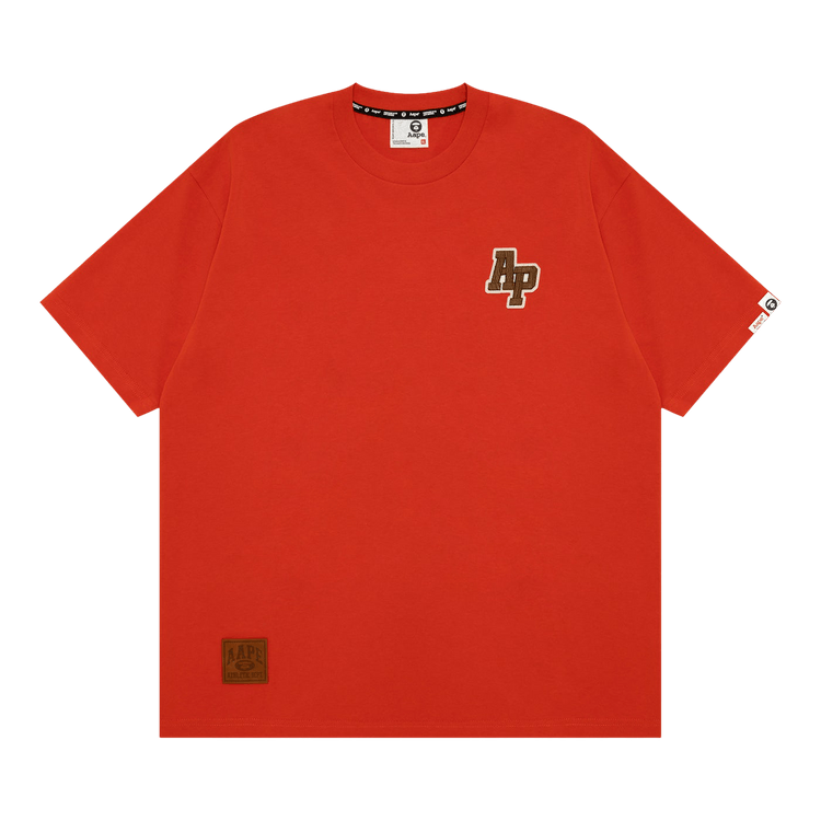 AAPE Embroidered Logo Tee "Orange/Dark"