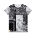 AAPE Moonface Bandana Printed Tee "Black"