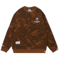AAPE Moonface Patch Camo Sweatshirt "Brown/Multi"
