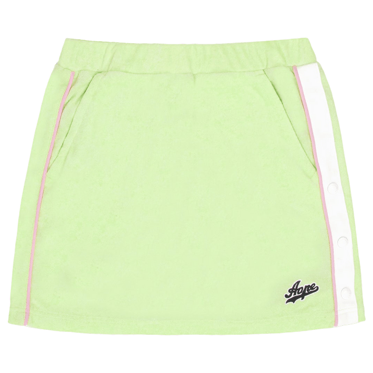 AAPE Moonface Textured Mini Skirt "Green/Light"