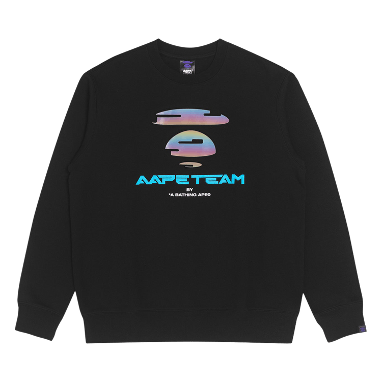 AAPE Moonface Gradient Graphic Sweatshirt "Black"