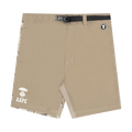 AAPE Moonface Belted Camo Shorts "Beige"