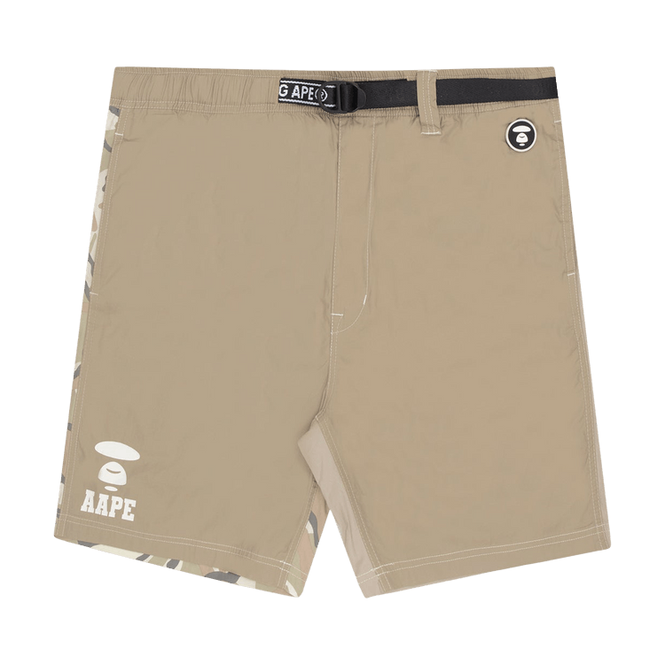 AAPE Moonface Belted Camo Shorts "Beige"